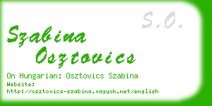 szabina osztovics business card